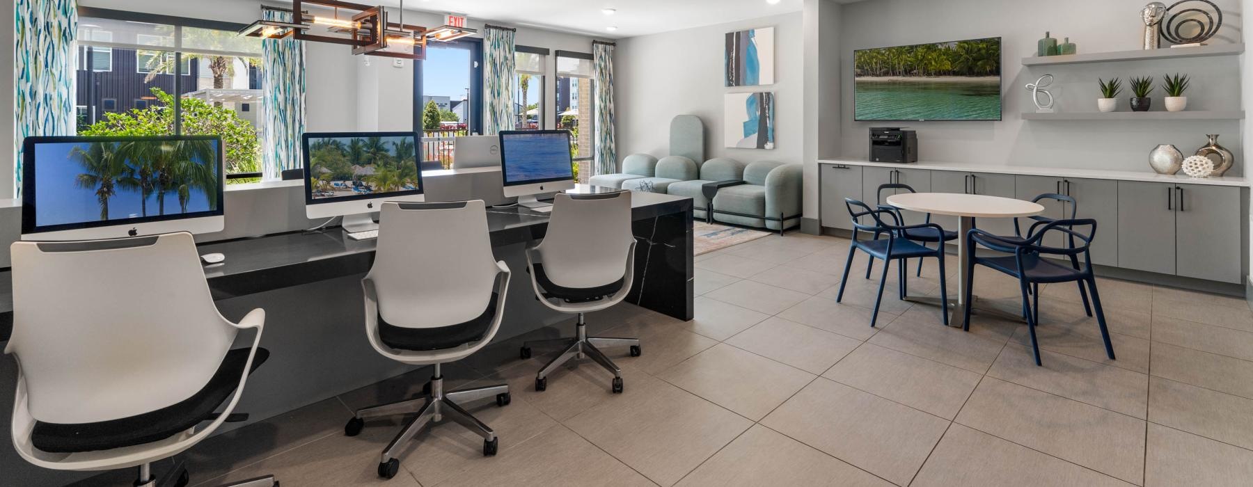 business center with computer stations